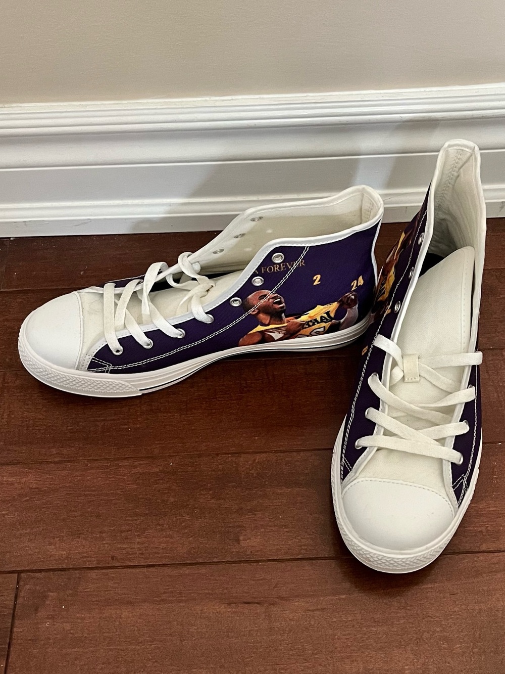 Kobe Bryant Purple Graphic High-Top Tribute Sneakers - Picture 3 of 5